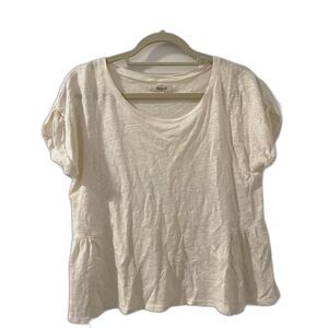 Madewell cream short sleeve shirt